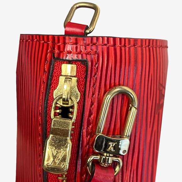 Louis Vuitton Rouge Epi Leather Mini Papillon Wristlet Bag 1996 France MI0976 - Picture 4 of 14
